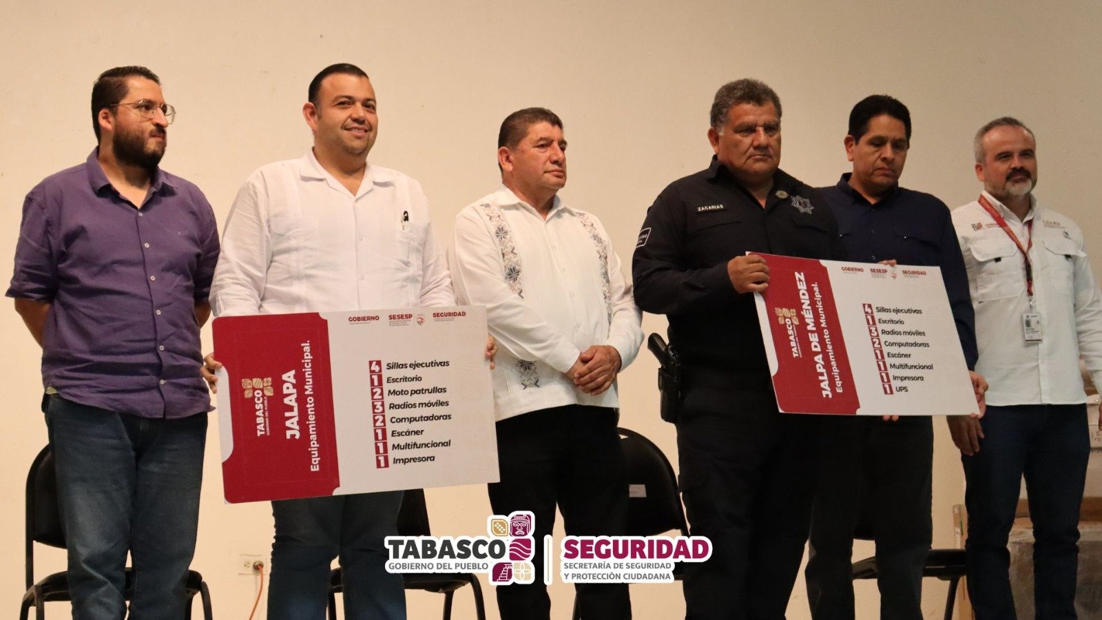 Entregan equipo para reforzar seguridad en municipios de Tabasco ...